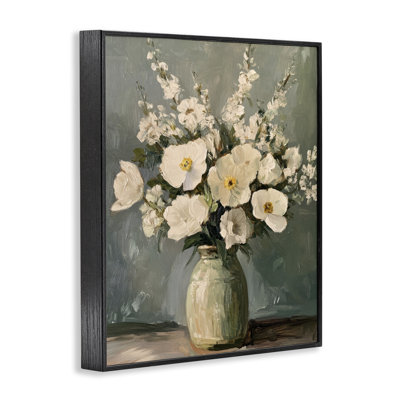 Traditional Floral Bouquet Framed Giclee, design by Petal Prints Design