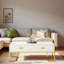 Modern Rectangular Coffee Table With 4 Drawers And Gold Base-1111542704