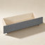 Lit plateforme double tapissier pleine grandeur avec 2 tiroirs et 1 lit gigogne simple, tête de lit classique, gris-1203183314-1203183315
