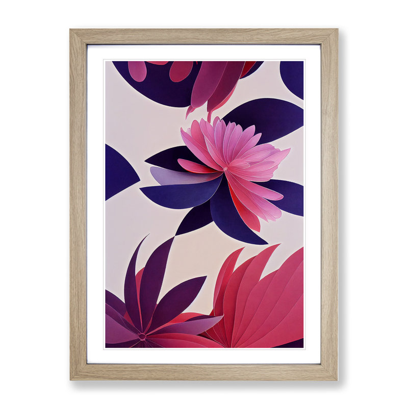 XV1022-4276X Sublime Flowers - Print, White, 66cm H x 48cm W, Oak Framed Paper