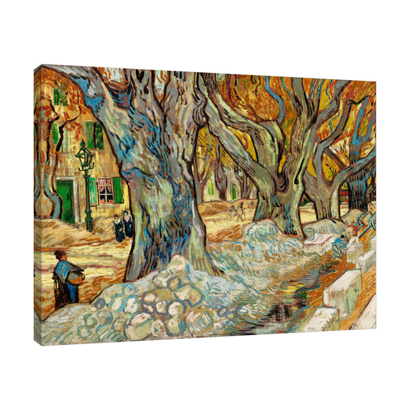 Vincent Van Gogh " The Large Plane Trees " by Vincent Van Gogh, 24" H x 30" W x 1.5" D