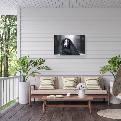Natalie Grosse Pup In Blanket Outdoor  Canvas