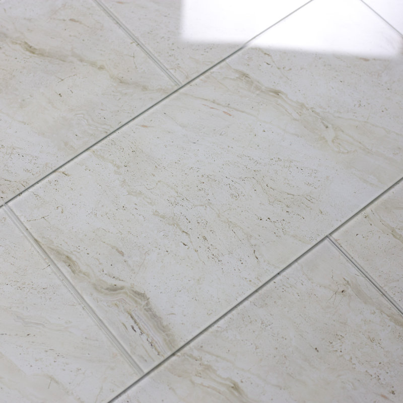 Nature 8 in. x 16 in. Marble Look Glass Straight Edge Large Format Subway Decorative Kitchen & Bathroom Wall Tile