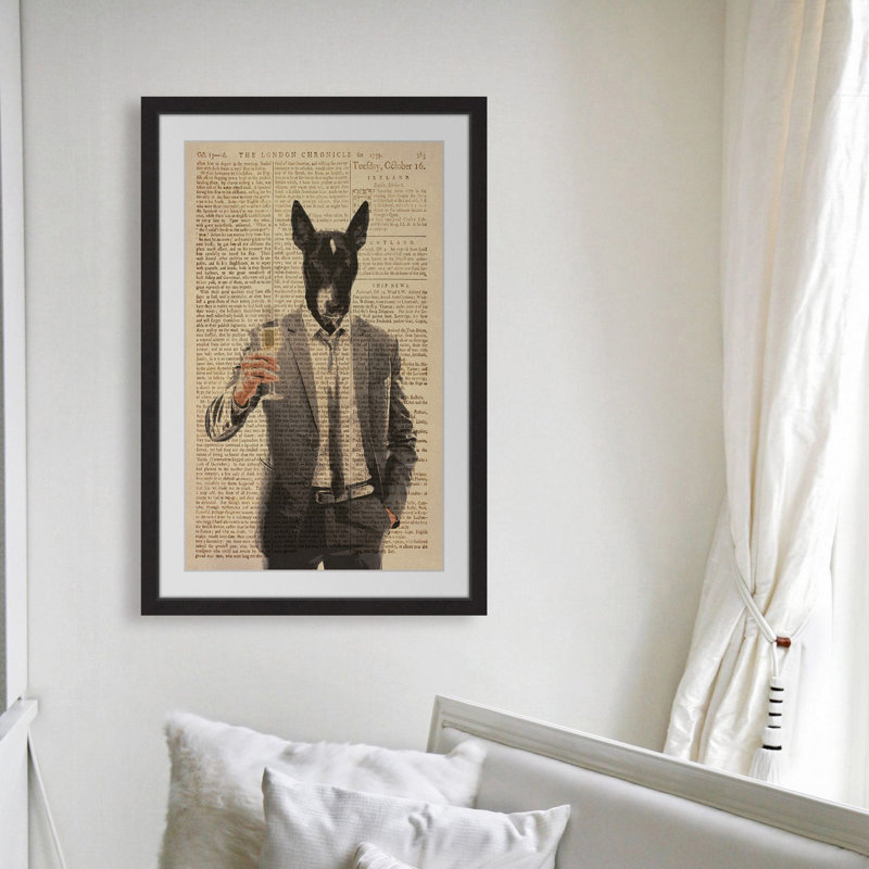« canine bravo », impression encadrée, H 30 po x l 20 po