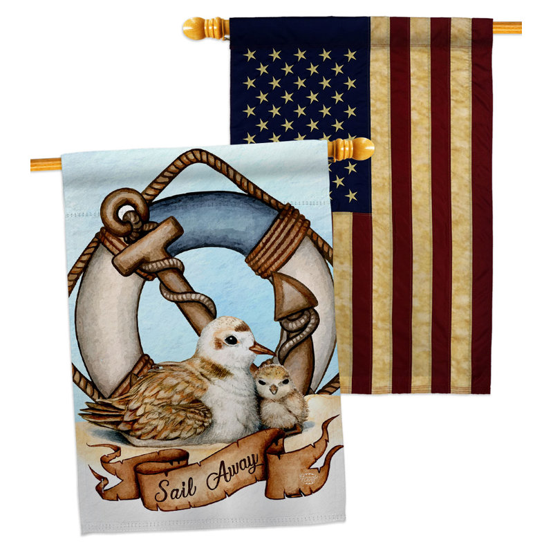 Double Sided 40'' H x 28'' W Polyester House Flag