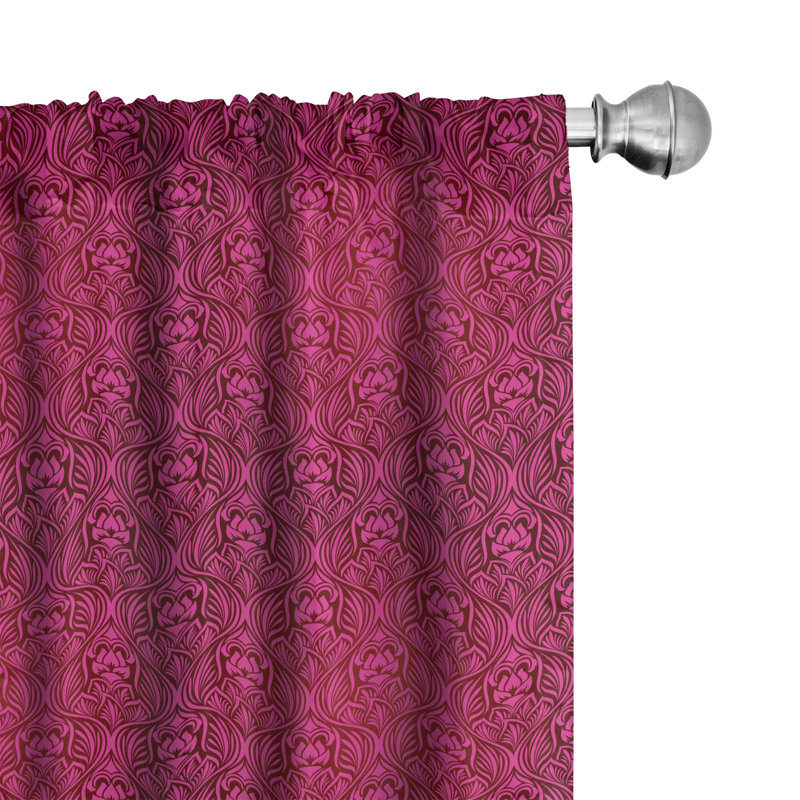 Geometric Semi-Sheer Rod Pocket Curtain Panels, 28" W x 63" L