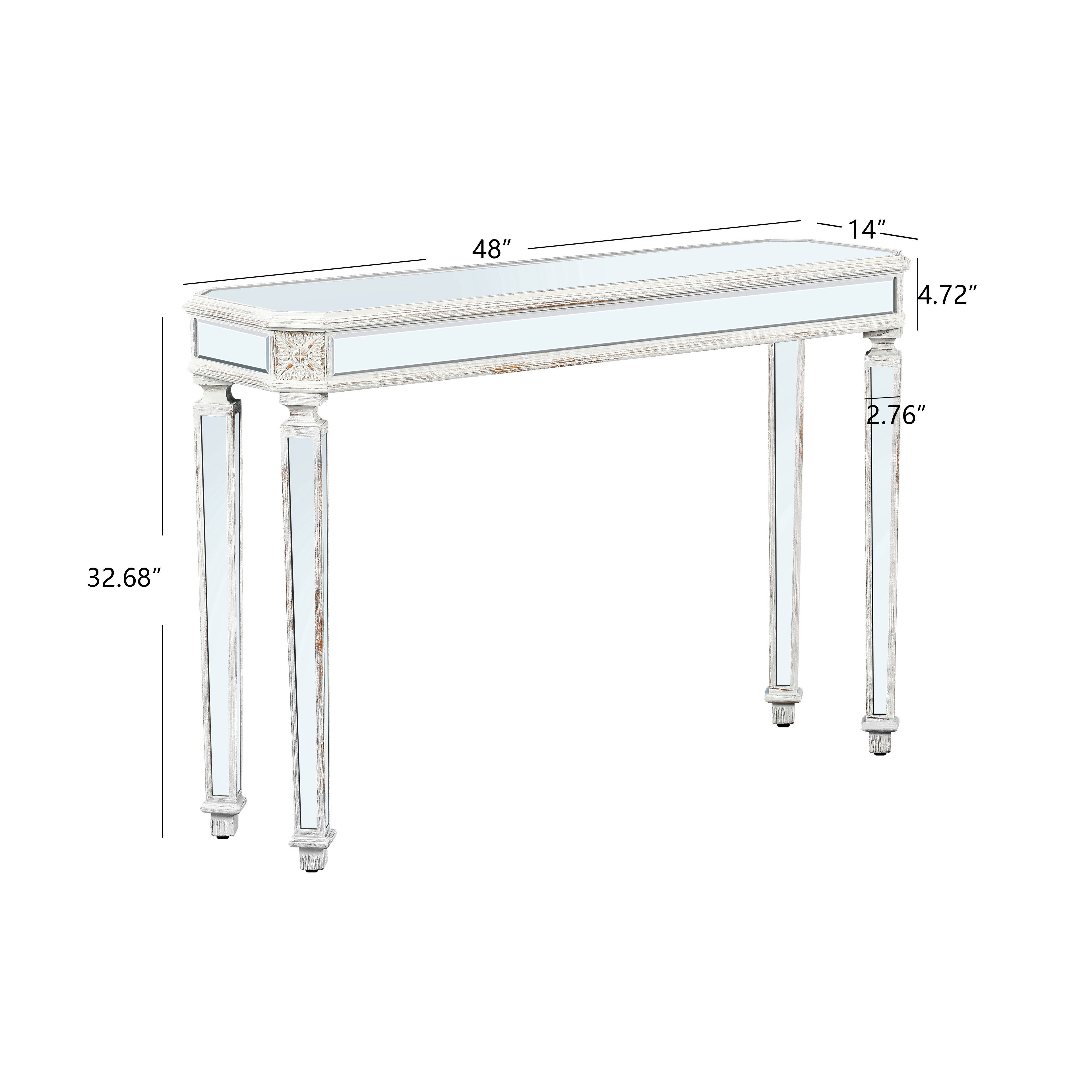 House of Hampton Mirror Console Table Vintage Wood Grain Carving — free download