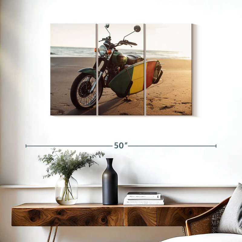 Moto avec planche de surf Mehar, H 24 po x l 38 po