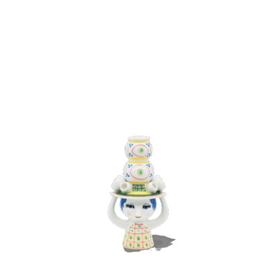 Dame avec porte-bougie H 6,3 po - rose