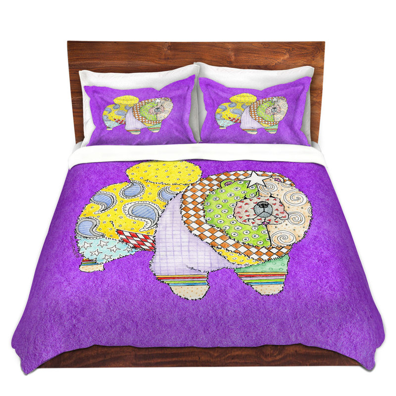 Polyester Duvet Cover Set, 1 Queen Duvet Cover + 2 Standard Shams, Blue/Gray