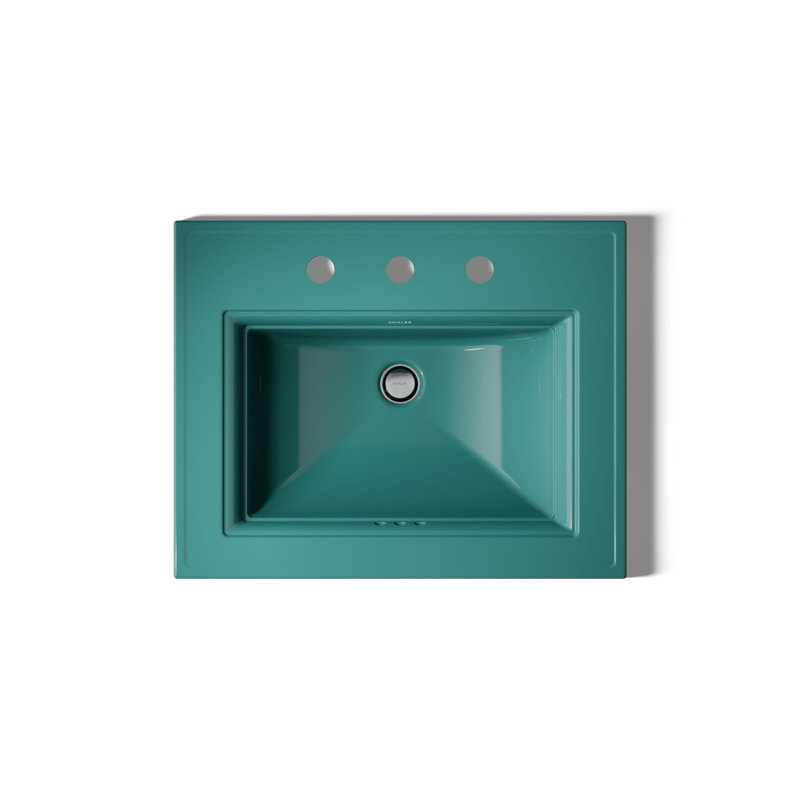 Memoirs® Stately Drop-in Bathroom Sink, 8" Centers, Teal