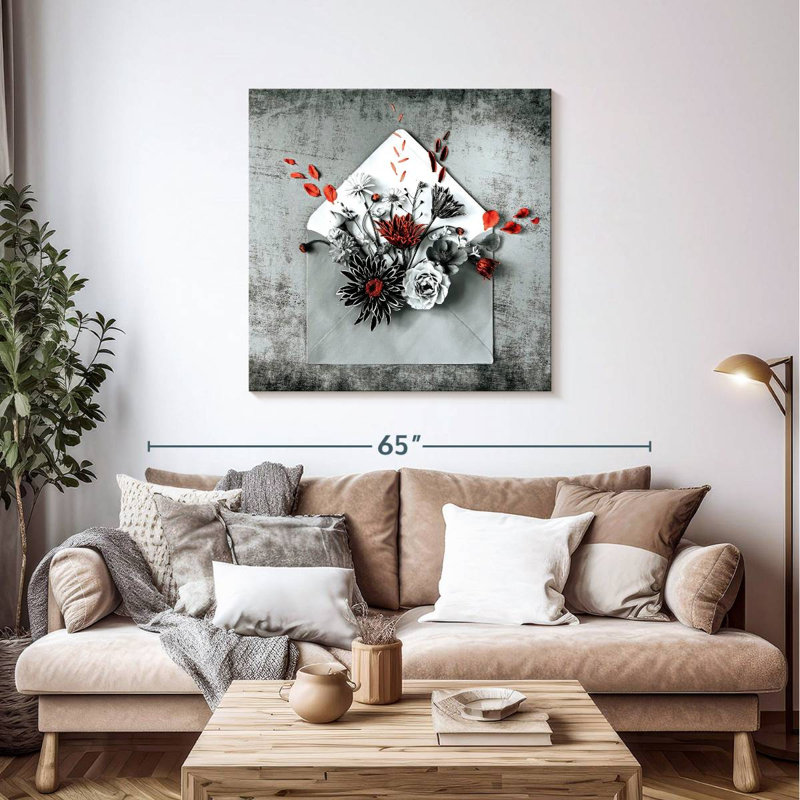 Fleurs Harnek dans une enveloppe Pop, H 39 po x l 39 po