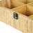 Cole And Grey Rattan Handmade Wrapped 6 Slot Jewellery Box With Tempered Glass Top