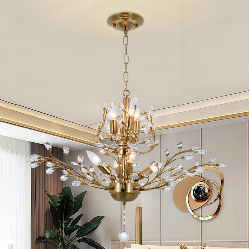 29.5 Inch 7-Branch Crystal Chandelier