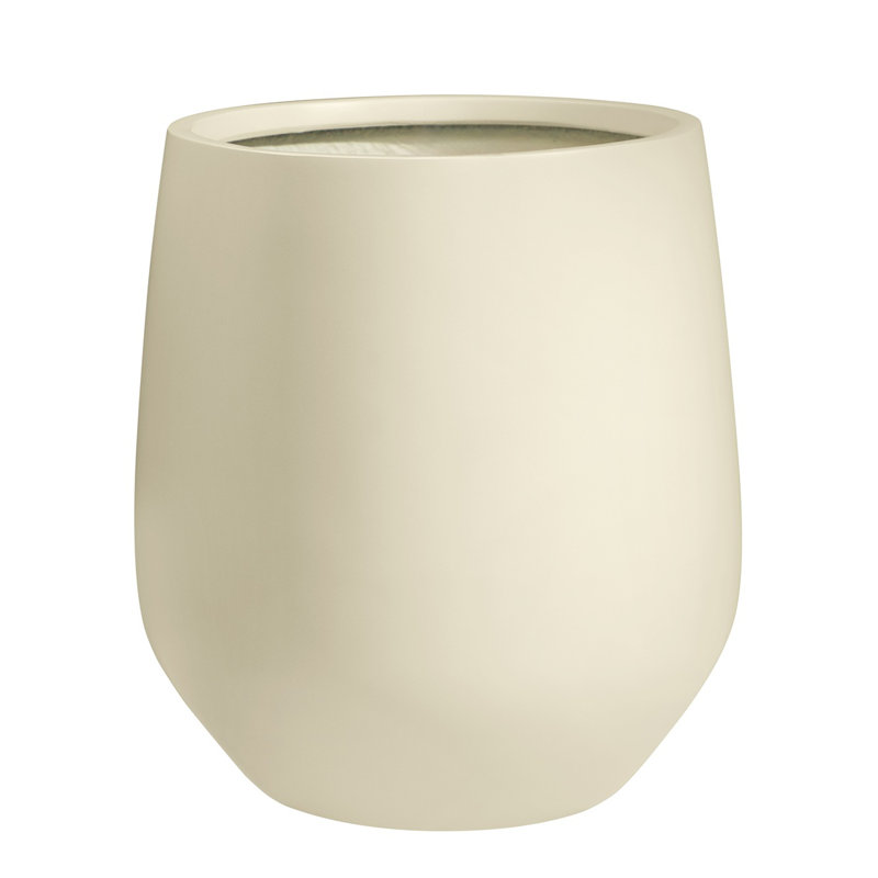 Dorlis Fiberstone Pot Planter, 12" H x 11" W x 11" D, Linen