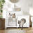 Cat litter box enclosure for bathroom