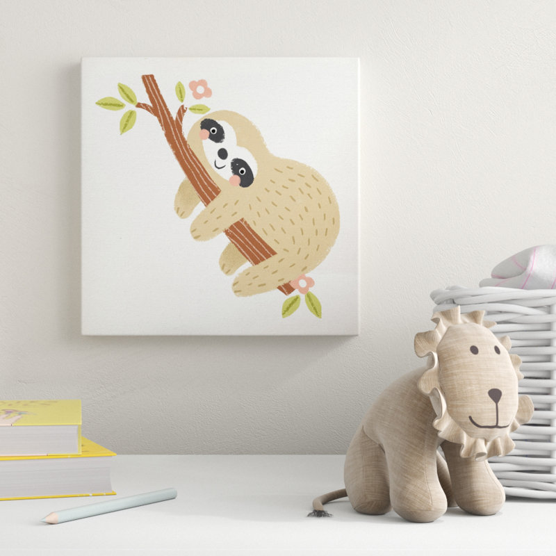 « brun clair sloth », peinture sur toile tendue, H 40 po x l 40 po x P 1,5 po