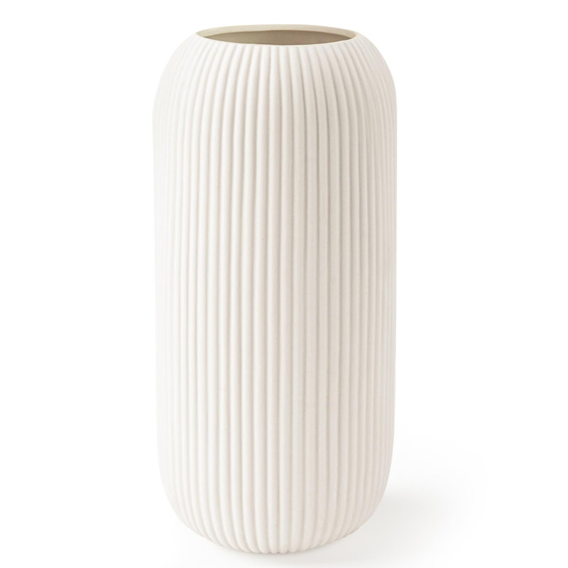 Vase en céramique 8 po, Blanc