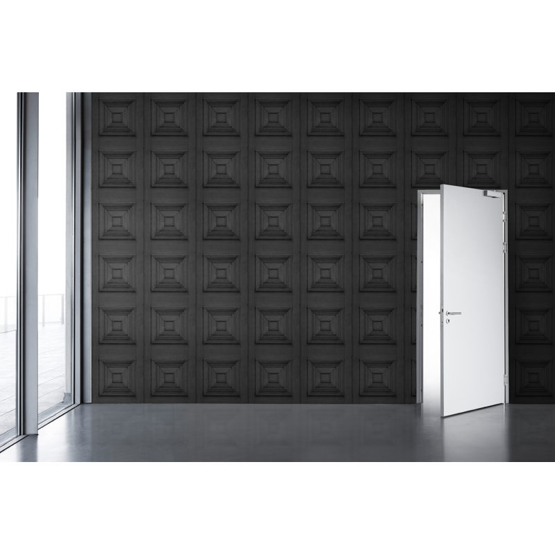 Garman 10m x 52cm Textured Matte Wallpaper Roll, Charcoal