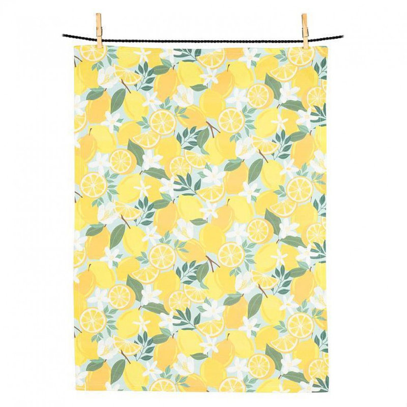 Galloso Lemons & Blossoms Kitchen Tea Towel
