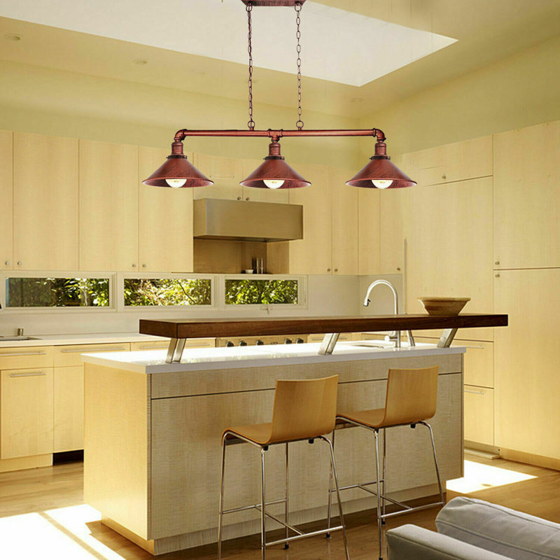 Wiesner 3 - Light Kitchen Island Pendant, Rustic Red