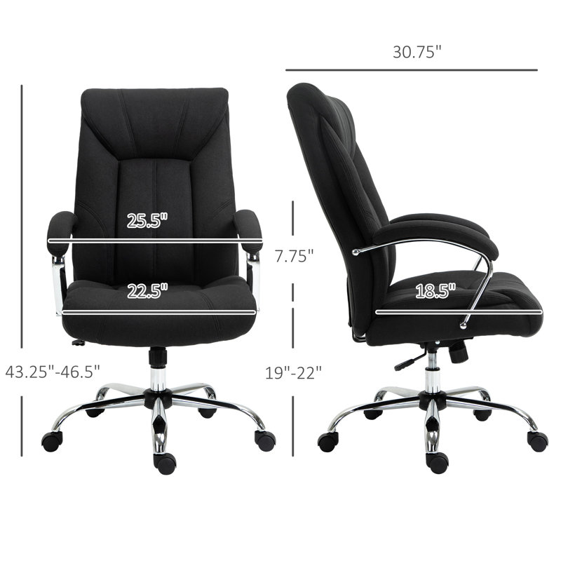 Chaise de bureau à haut dossier Vinsetto