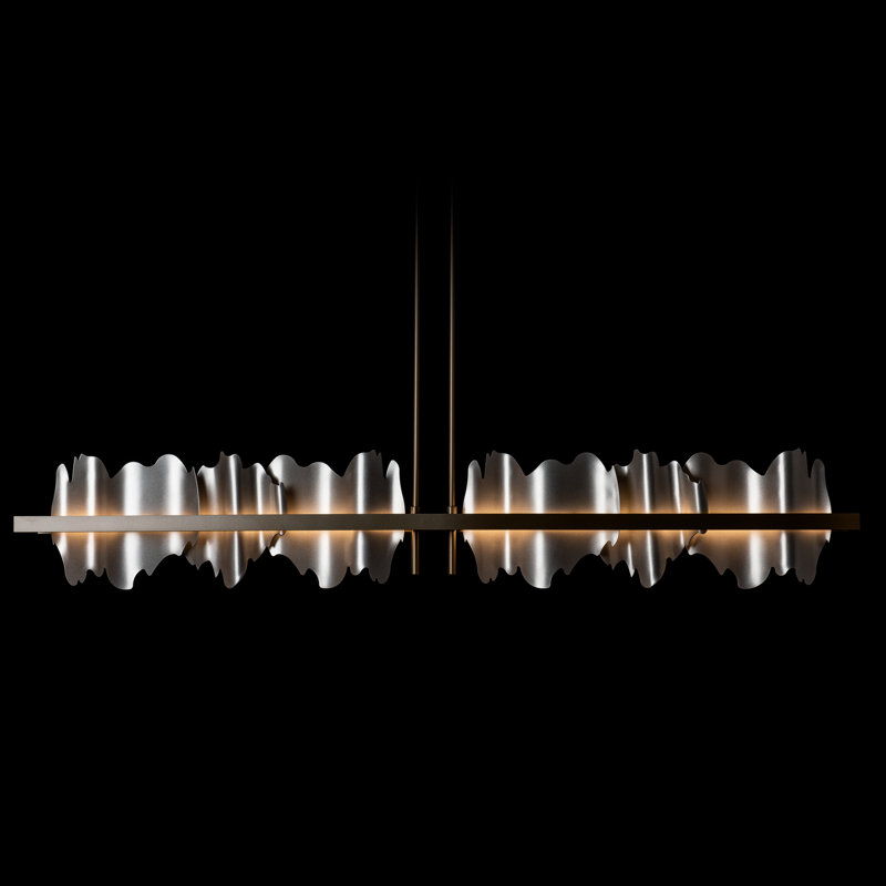 Hildene 1 - Light Unique Linear LED Pendant, Dark Smoke, Vintage Platinum