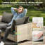 Ensemble de mobilier d'extérieur 5 pièces avec canapé modulaire en osier et table basse éclairée Sorella, ensemble de conversation pour patio, terrasse et cour arrière-1414342763