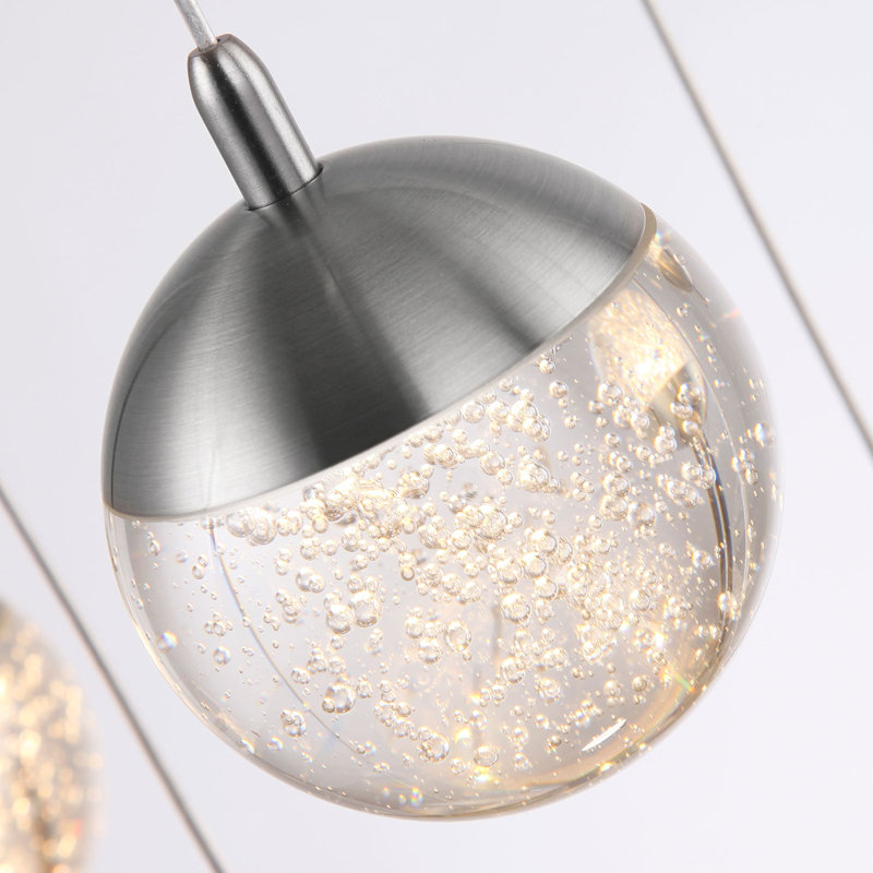 Heatherly 5 - Light Cluster Pendant, Nickel