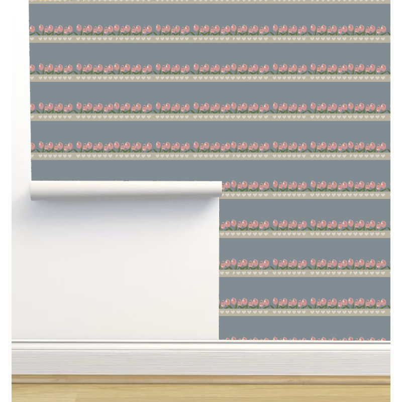 Rouleau de papier peint texturé L 2,16 pi x l 5 po Monor Designs, gris