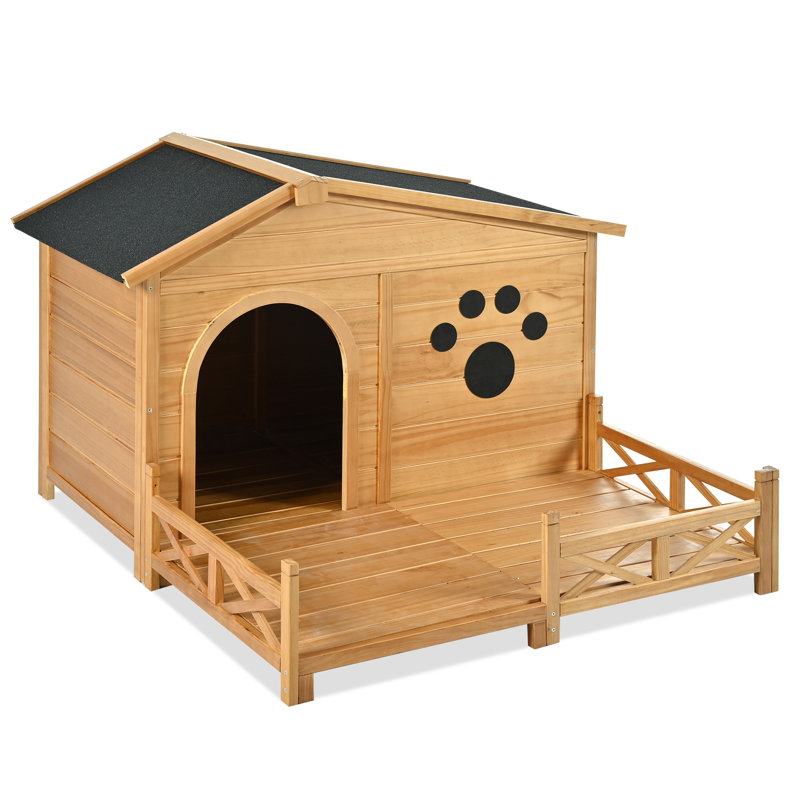 Niche pour chien 48 "en bois avec porche