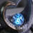 USB Powered Two-Tone Heart Tabletop Water Fountain with Crystal Ball, Modern Copper Gray Office Desk Decor