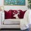 Coussin décoratif en velours Holiday Reindeer-121320080
