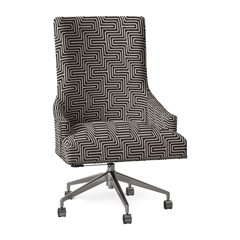 Ashton Swivel Task Chair, Perigold Key Figure Onyx, Nails, Nickel