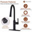 Robinet de cuisine rétractable à poignée simple avec accessoires-72651124