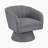 Charley Round Arms Boucle Swivel Chair-2002444960