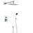Juno Stylish Wall Mount Chrome Rain Shower Head with Hand Shower