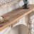Beige + Walnut Solid Wood Freestanding Fireplace