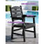 Ensemble de 2 chaises de salle à manger d'extérieur toutes saisons avec siège et dossier incurvés larges en plastique pour l'extérieur extérieur / jardin / piscine / porche / terrasse-120467094