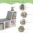 Linlin 25'' H * 43'' W 6-Tier Wooden Corner Reading Nook Organizer with Seat Cushion and Storage-297874199