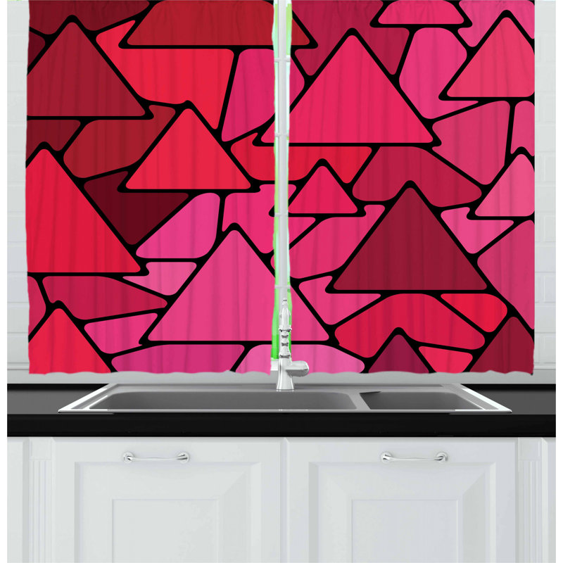 Geometric Tailored Kitchen Curtain