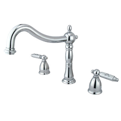 Robinet de baignoire romaine à fixation sur plateau à poignées doubles Heritage