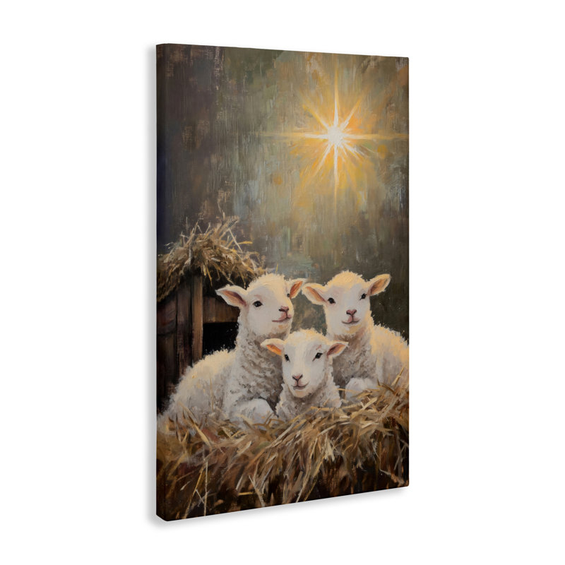 Agneaux festifs en toile stable, design par Petal Prints Design