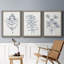 «Indigo Botany Study I», ensemble de 3 peintures sur toile encadrées-2125856208-2125856218