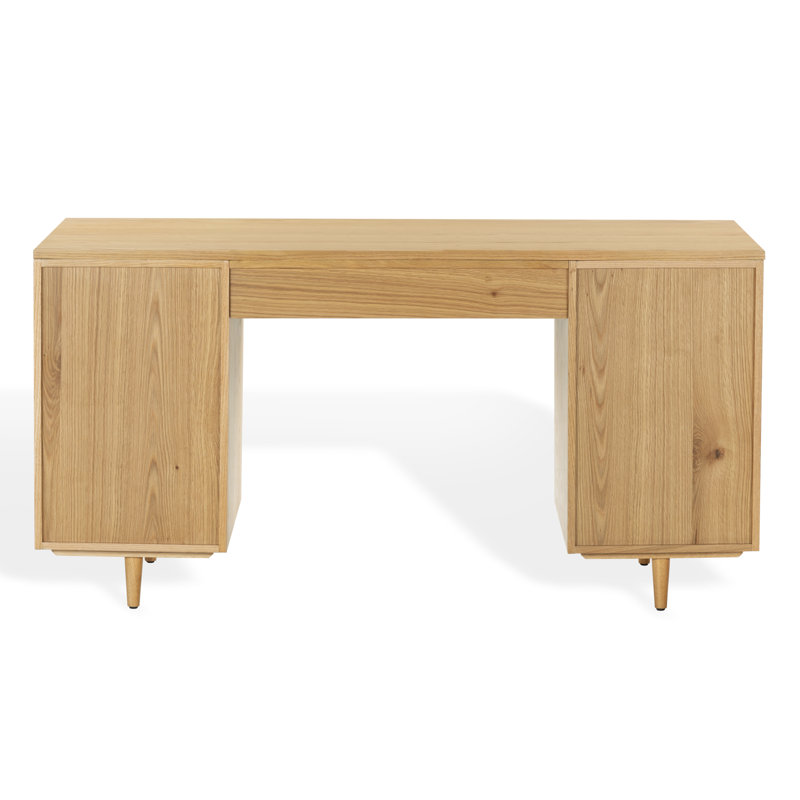 Kristy Fluted Wood Desk