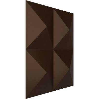 Panneau mural décoratif 3D à 3 tiroirs l 11 7/8 po x H 11 7/8 po Tirana EnduraWall, métallique vieilli universel (couvre 0,98 pi2)