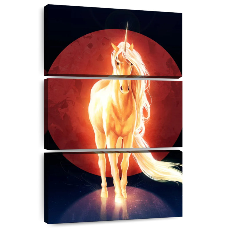 Brampt The Last Unicorn, 50" H x 32" W