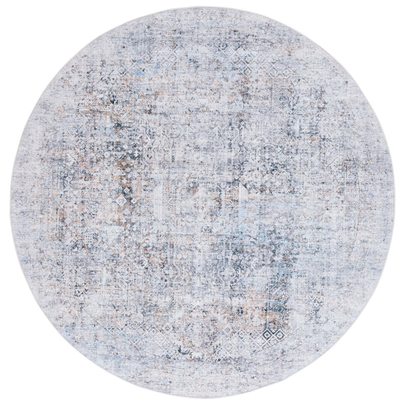 Jera Performance Machine Washable Oriental Rug, Round 6'