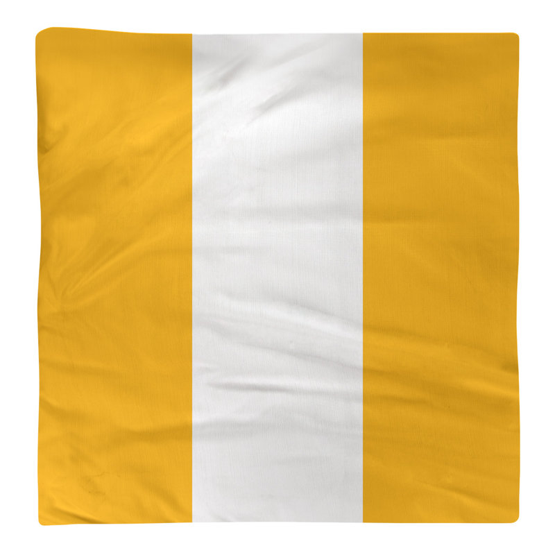Cotton Striped Square Napkin, Gold/White