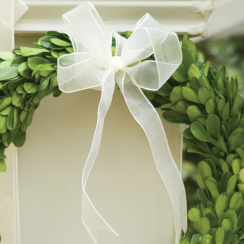 Perserved Greens 3 Piece Wreath Set, White